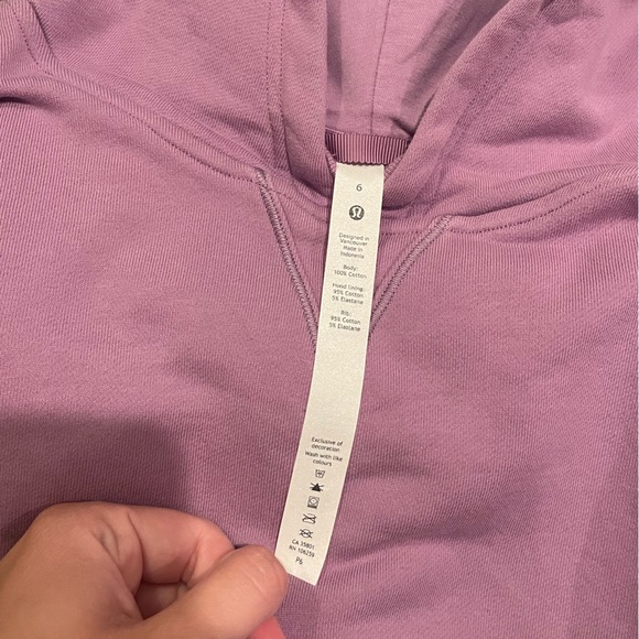 Lululemon Cropped Purple Hoodie - Picture 3 of 3